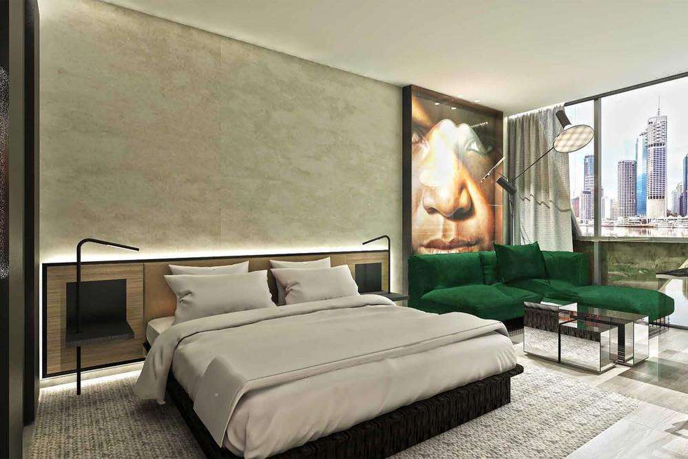 克雷斯托布鲁克文森特酒店 布里斯班 客房 照片 A rendering of a guest room